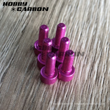 Hex cap head aluminum screw with colors